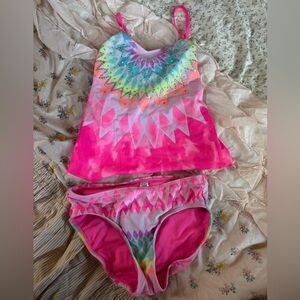 Justice Pink and White Diamond Tankini Justice 10